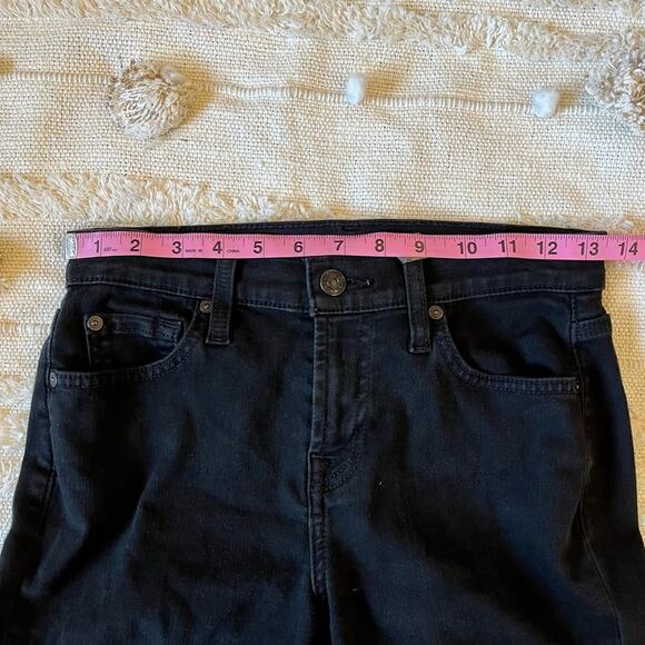 7 for all mankind black mid-rise skinny ankle jeans Size 26 - Picture 4 of 11